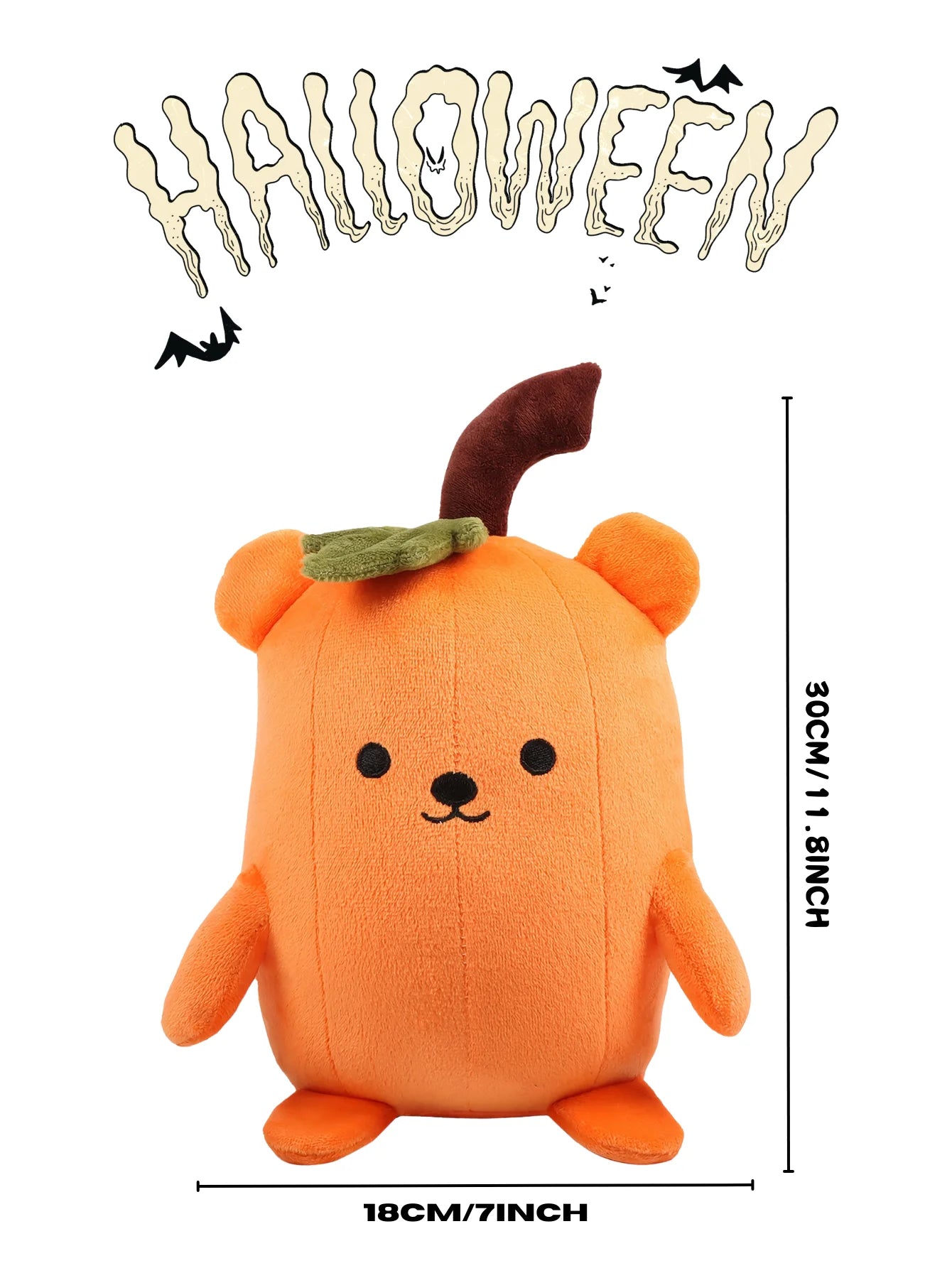 Halloween Pumpkin Bear Plushie