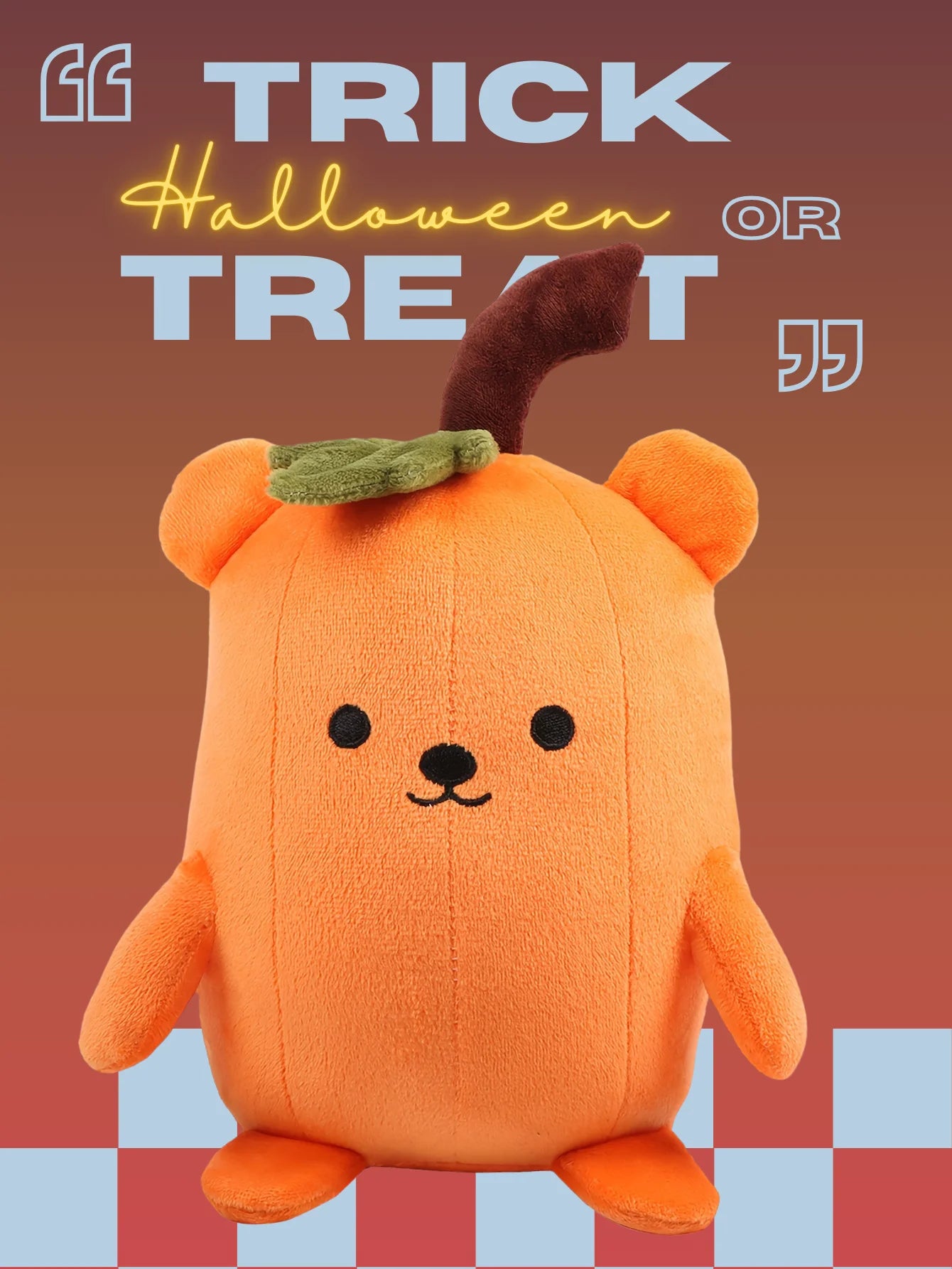 Halloween Pumpkin Bear Plushie